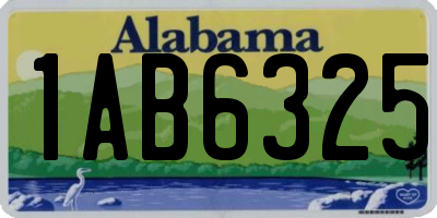 AL license plate 1AB6325