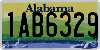 AL license plate 1AB6329