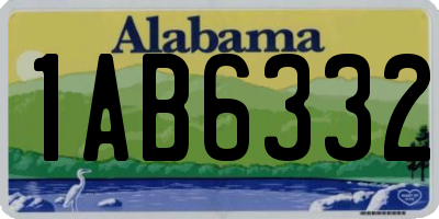 AL license plate 1AB6332