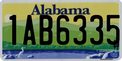 AL license plate 1AB6335