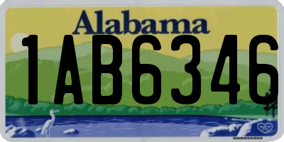 AL license plate 1AB6346