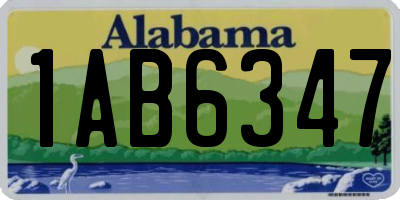 AL license plate 1AB6347