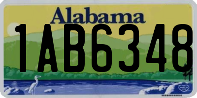 AL license plate 1AB6348