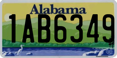 AL license plate 1AB6349