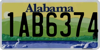 AL license plate 1AB6374