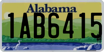 AL license plate 1AB6415