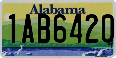 AL license plate 1AB6420