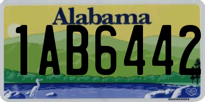 AL license plate 1AB6442