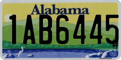 AL license plate 1AB6445