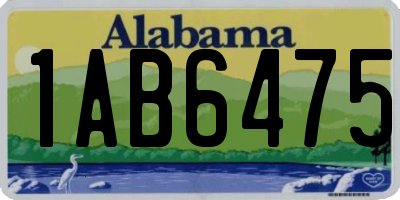 AL license plate 1AB6475