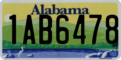 AL license plate 1AB6478