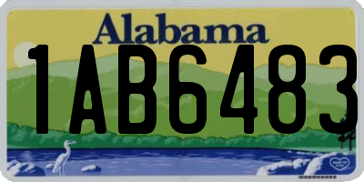 AL license plate 1AB6483