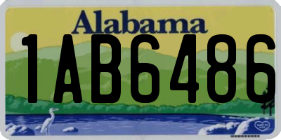 AL license plate 1AB6486