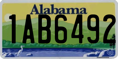 AL license plate 1AB6492