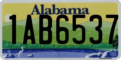 AL license plate 1AB6537