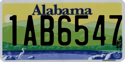 AL license plate 1AB6547