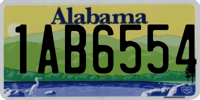 AL license plate 1AB6554