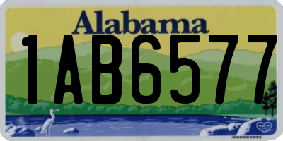 AL license plate 1AB6577