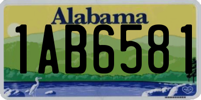 AL license plate 1AB6581