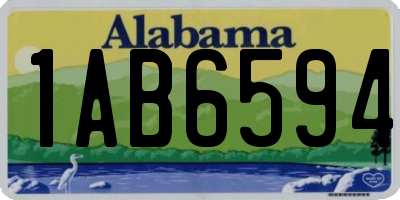 AL license plate 1AB6594