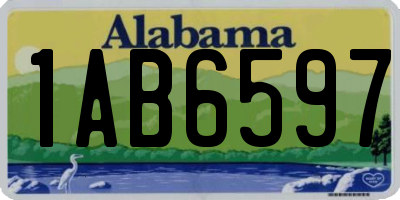 AL license plate 1AB6597