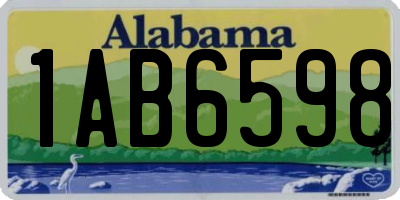 AL license plate 1AB6598