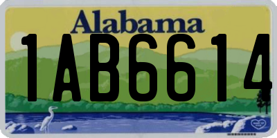 AL license plate 1AB6614