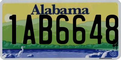 AL license plate 1AB6648