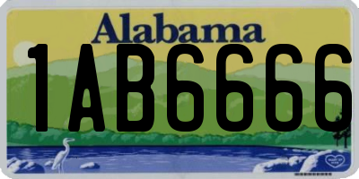 AL license plate 1AB6666