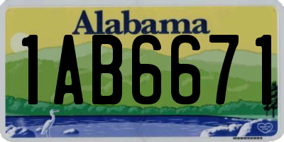 AL license plate 1AB6671