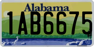 AL license plate 1AB6675