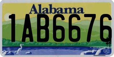 AL license plate 1AB6676