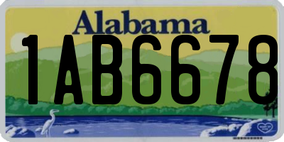 AL license plate 1AB6678