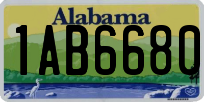 AL license plate 1AB6680