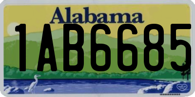 AL license plate 1AB6685