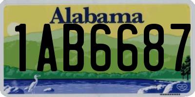 AL license plate 1AB6687