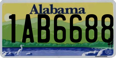 AL license plate 1AB6688