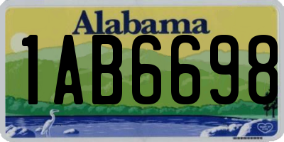 AL license plate 1AB6698