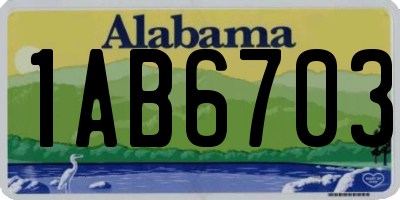 AL license plate 1AB6703