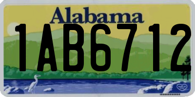 AL license plate 1AB6712