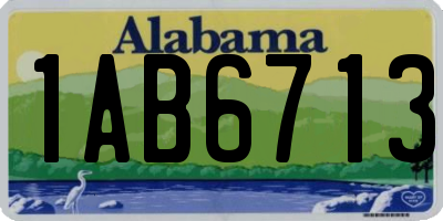 AL license plate 1AB6713