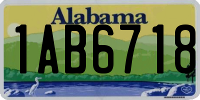 AL license plate 1AB6718