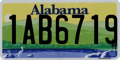 AL license plate 1AB6719