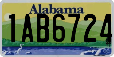 AL license plate 1AB6724