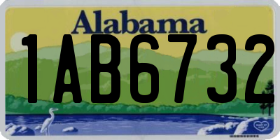 AL license plate 1AB6732