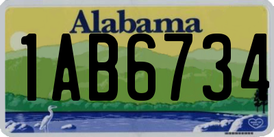 AL license plate 1AB6734