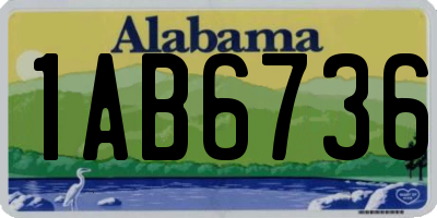 AL license plate 1AB6736