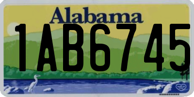 AL license plate 1AB6745