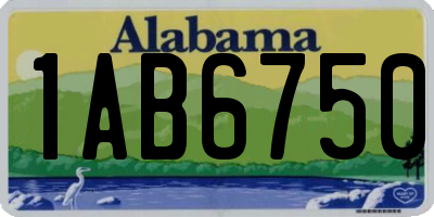 AL license plate 1AB6750