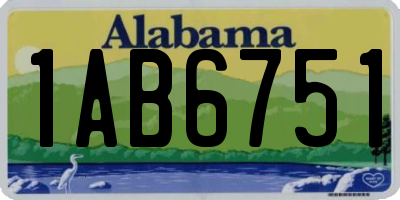 AL license plate 1AB6751